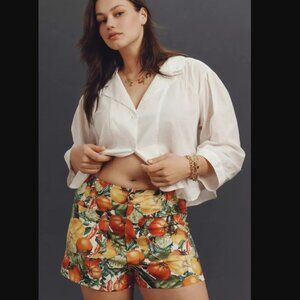 Maeve Multicolor Vegetable Print Skirt